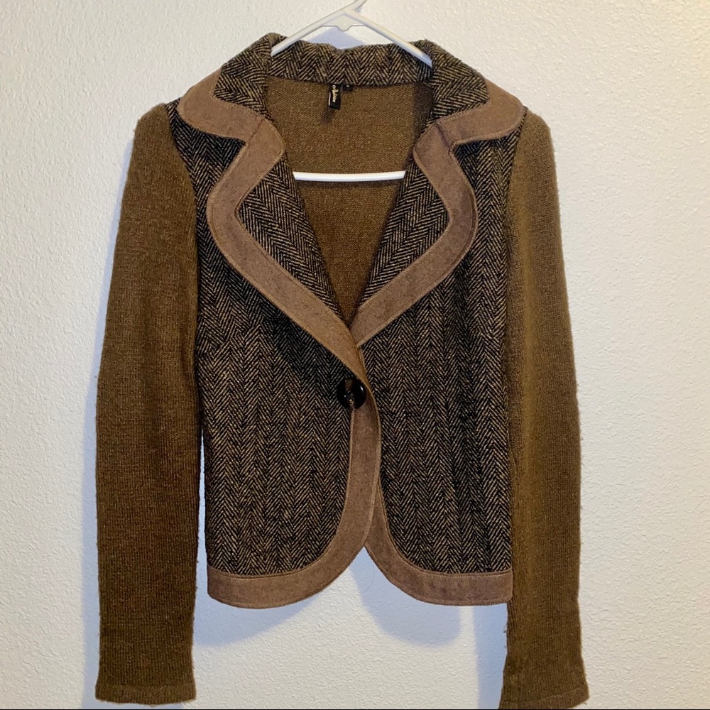 Ambition 2 tone sweater ‘blazer’